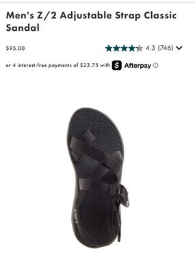 EUC Chaco Men’s Z2 black sandal, size 10